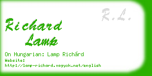 richard lamp business card